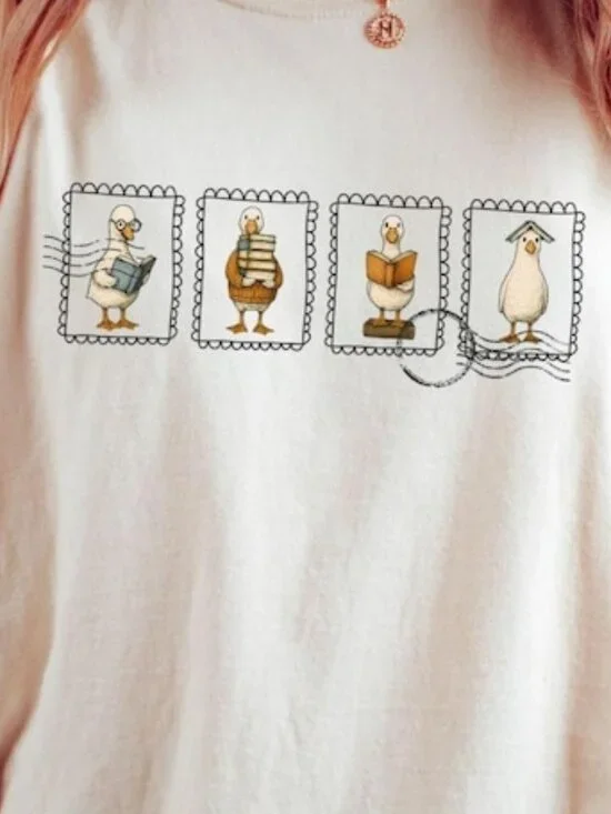 Reading Tshirt Silly Goose Teacher Shirt Bookish Gifts for Librarian Shirt 189 - Picture 2 of 5